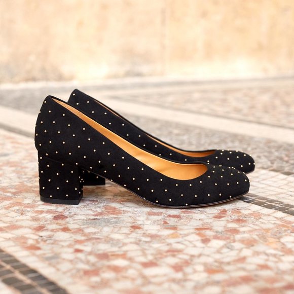 Sezane Shoes - (NIB + resoled) Sézane Helena Babies | Sueded Black Studs